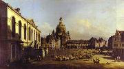 Bernardo Bellotto The New Market Square in Dresden. oil painting artist